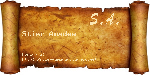 Stier Amadea névjegykártya